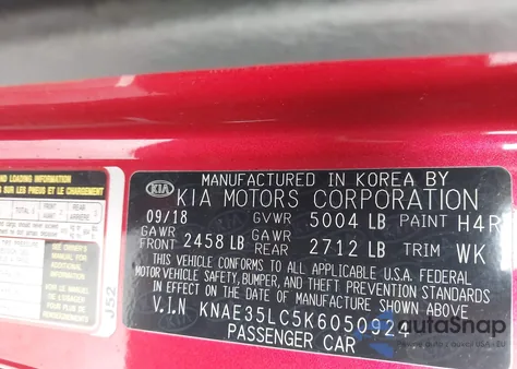 2019 Kia Stinger Gt from USA, damaged, VIN KNAE35LC5K6050924